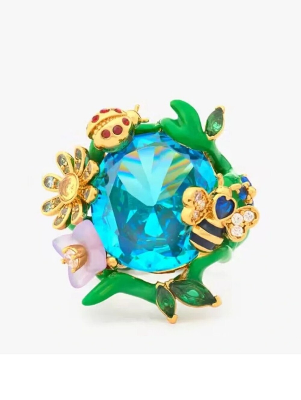 $168 Kate Spade Garden Friends Statement Ring Size 7